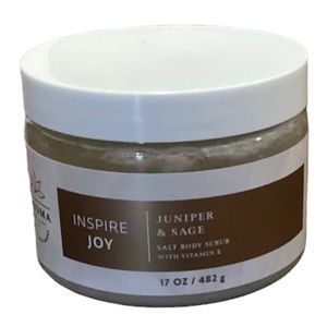 INSPIRE JOY JUNIPER & SAGE Salt Body Scrub AROMA 17 oz. Bath & Body Works New